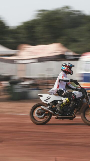 High Speed Royal Enfield Flat Track Racing Motorcycle Phone Wallpaper