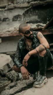 Edgy Street Fashion Bearded Man Urban Style Mobile Wallpaper