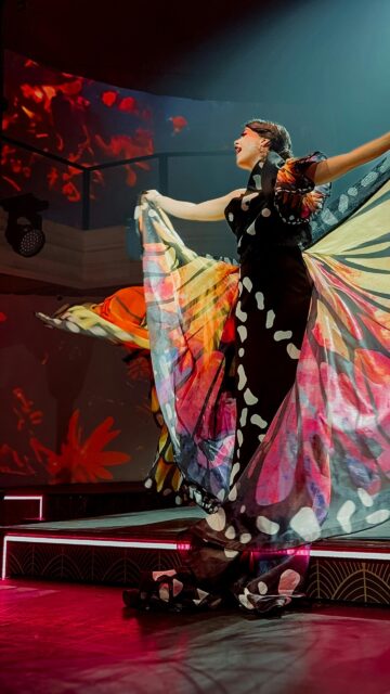Enchanting Butterfly Queen Performance Stage Art Phone Wallpaper