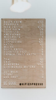 Minimalist Coffee Shop Menu Success Mindset Manifestation Wallpaper
