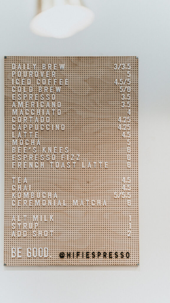 Minimalist Coffee Shop Menu Success Mindset Manifestation Wallpaper