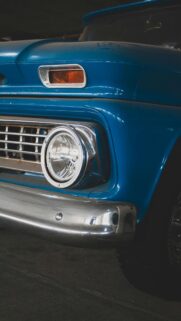 Classic Vintage Blue Chevrolet Truck Front End Mobile Wallpaper