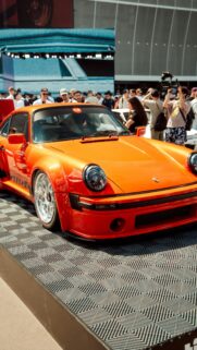 Vibrant Orange Custom Porsche 911 Sportscar Mobile Wallpaper