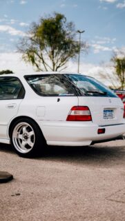 Modified White Honda Accord Wagon JDM Style Phone Wallpaper