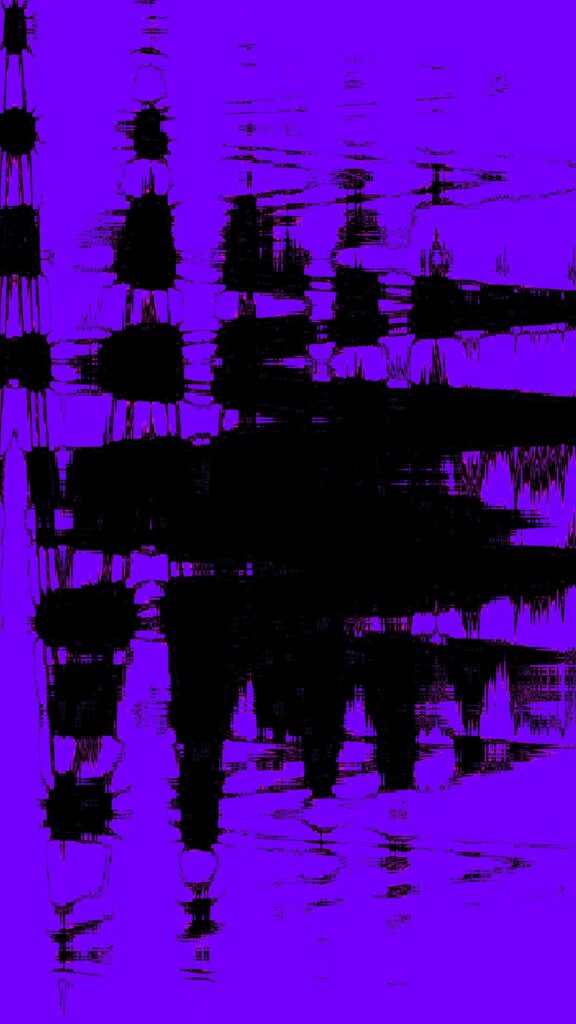 Abstract Purple Digital Glitch Art Phone Wallpaper