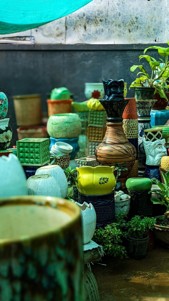 Stunning Array of Vibrant Ceramic Plant Pots for Your Phone Wallpaper
