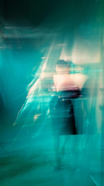 Abstract Blurred Motion Fashion Portrait Mobile Wallpaper