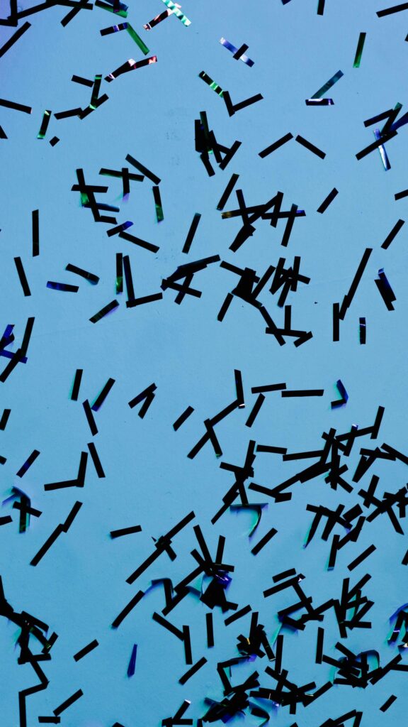 Minimalist Dark Blue Confetti Celebration Mobile Phone Wallpaper