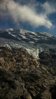 Majestic Glacier and Rocky Mountain Peak Mobile Wallpaper