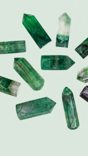 Green Fluorite Crystal Energy Healing Aesthetic Wallpaper