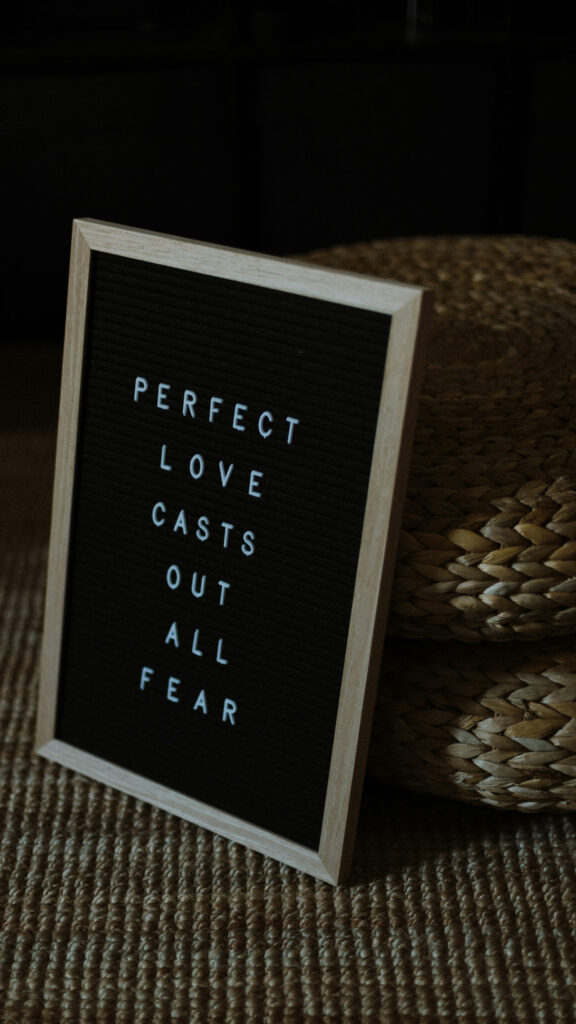 Perfect Love Casts Out All Fear Manifestation Quote Aesthetic Wallpaper