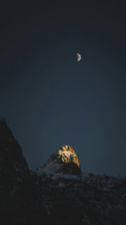 Cancer Moon Zodiac Energy Mountain Peak Aesthetic Phone Wallpaper