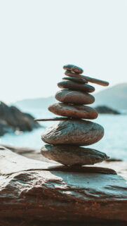 Zen Stone Stacking for Chakra Balancing and Grounding Energy Wallpaper