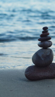 Zen Stone Stacking Meditation and Manifestation Energy Wallpaper