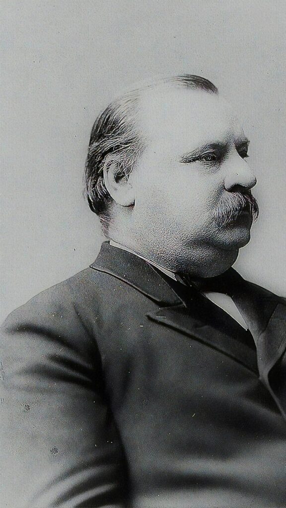 Vintage Portrait of Grover Cleveland Historical Figure Mobile Wallpaper