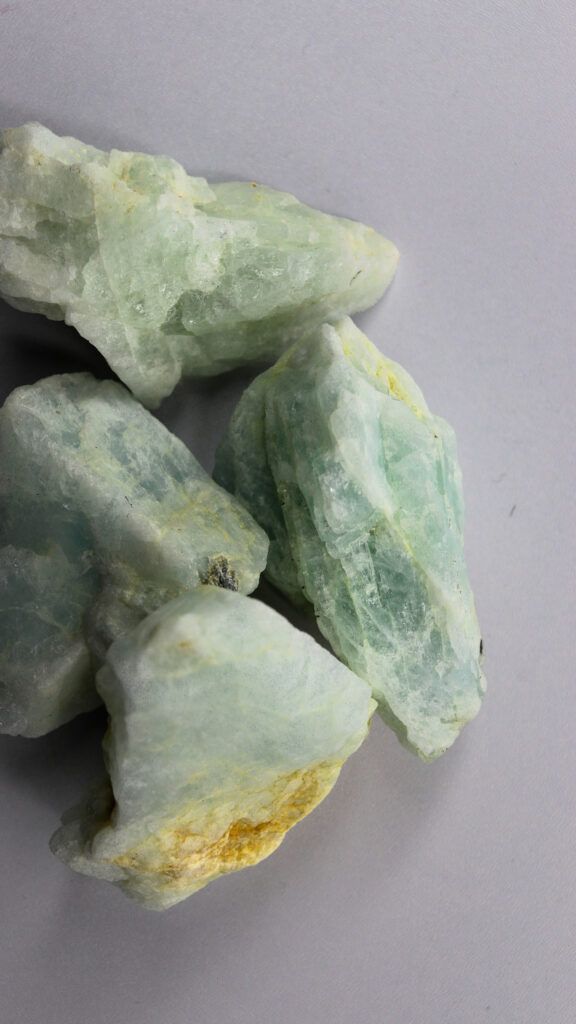 Aquamarine Crystal Healing Stones Aesthetic Desktop Wallpaper