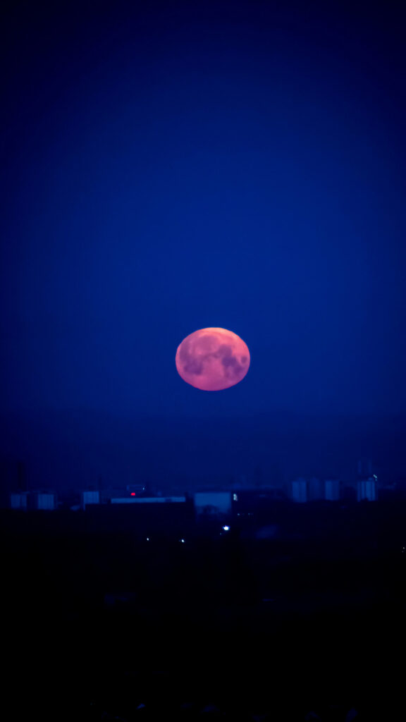 Mystical Pink Full Moon Celestial Energy Spiritual Night Wallpaper