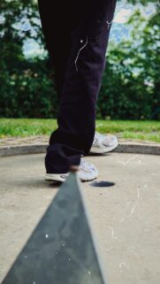 Minimalist Minigolf Perspective Shot Mobile Phone Wallpaper