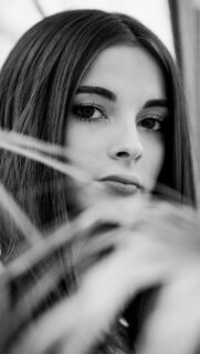 Stunning Portrait of a Young Woman with Soft Focus Foreground Wallpaper
