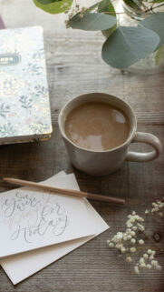 Manifesting Serenity Daily Affirmation Vision Board Desk Aesthetic Wallpaper