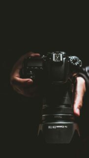 Professional Canon Camera Close-Up Photography Mobile Wallpaper