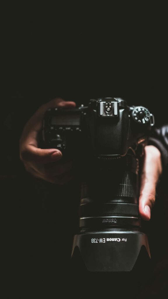 Professional Canon Camera Close-Up Photography Mobile Wallpaper