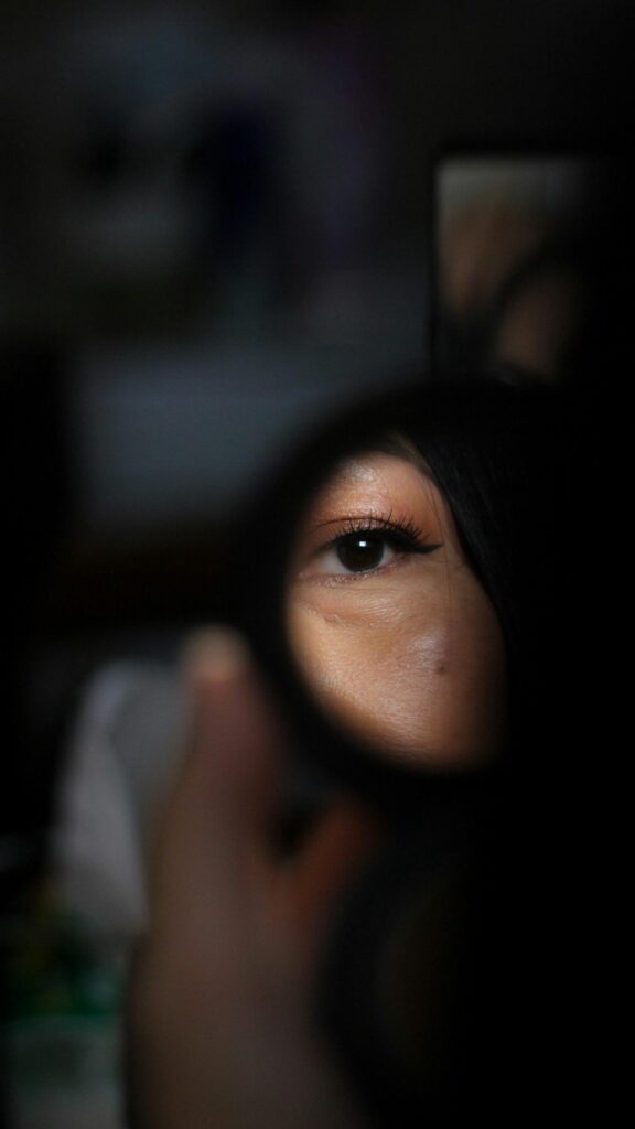 Mysterious Close-Up Eye With Eyeliner Dramatic Portrait Wallpaper