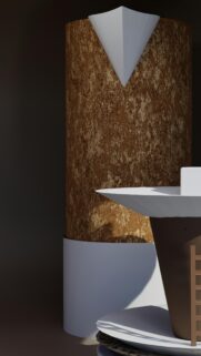 Abstract Geometric Rusted Texture Architectural 3D Phone Wallpaper