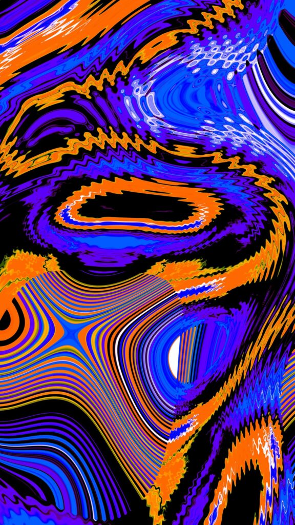 Vibrant Abstract Fluid Liquid Swirls 4K Mobile Wallpaper