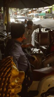 Street Side Chess Game in Cambodia Authentic Cultural Scene Wallpaper
