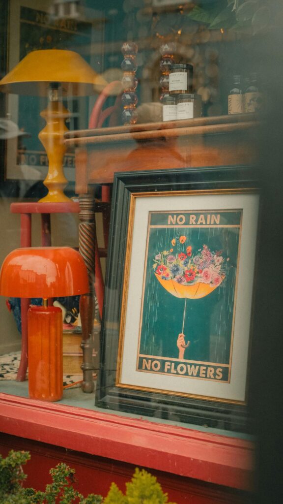 No Rain No Flowers Artistic Poster Interior Mobile Wallpaper