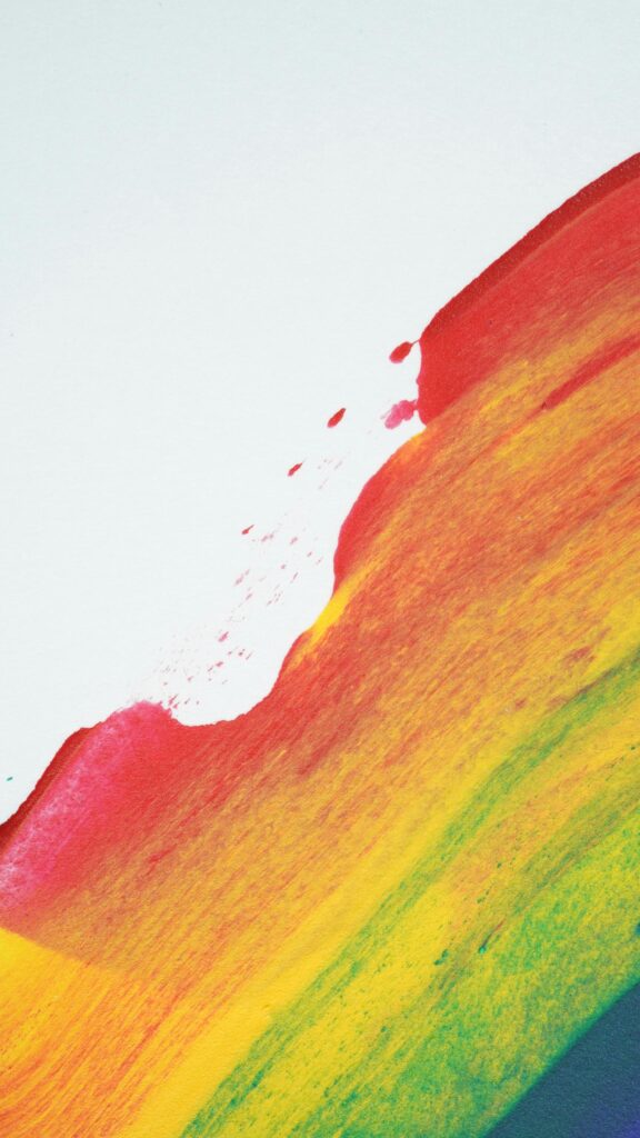 Vibrant Rainbow Watercolor Paint Abstract Phone Wallpaper