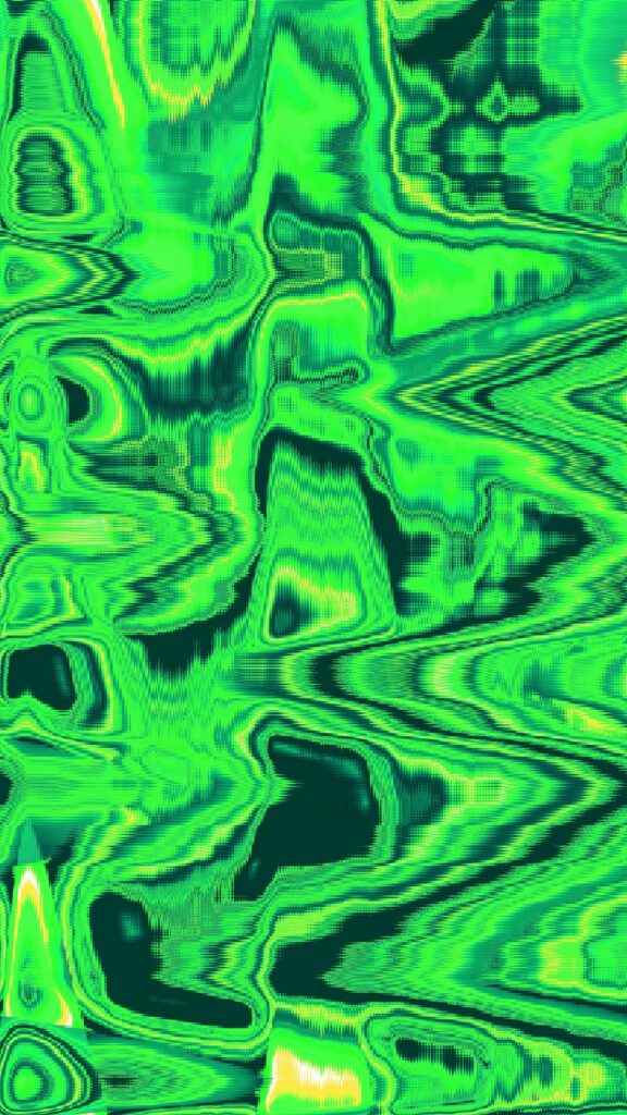 Abstract Neon Green Liquid Fluid Waves Mobile Phone Wallpaper
