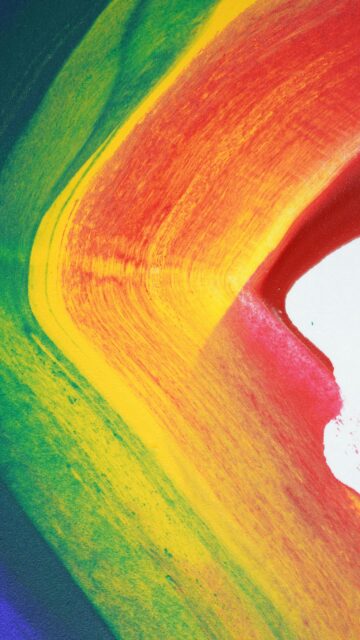 Abstract Vibrant Rainbow Paint Stroke Texture Phone Wallpaper