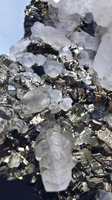 Pyrite and Fluorite Crystal Healing Aura Energy Desktop Wallpaper