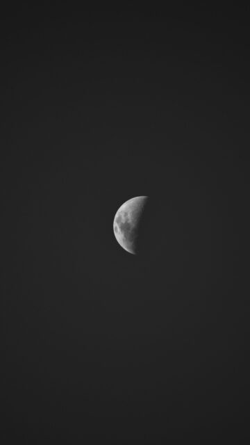 First Quarter Moon Phase Spiritual Growth and Manifestation Wallpaper