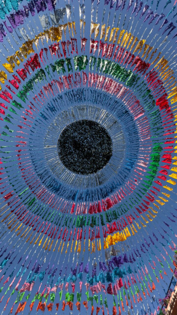 Vibrant Colorful Papel Picado Mandala Spiritual Energy Wallpaper