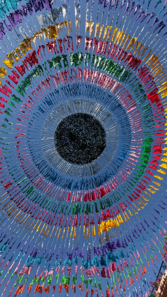 Vibrant Colorful Papel Picado Mandala Spiritual Energy Wallpaper