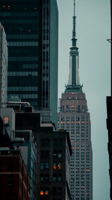 Empire State Building Urban Sunset Cityscape Mobile Wallpaper