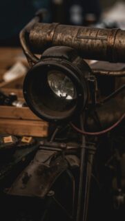 Vintage Motorcycle Headlight Industrial Aesthetic Mobile Wallpaper