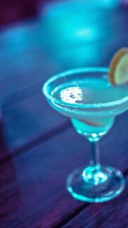 Neon Blue Margarita Cocktail Drink Aesthetic Mobile Wallpaper