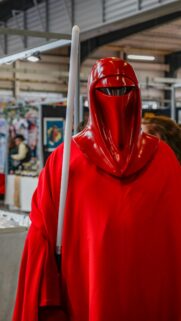 Red Imperial Royal Guard Star Wars Cosplay Mobile Wallpaper