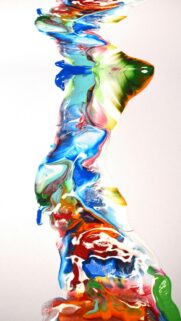 Abstract Fluid Paint Swirl Artistic Mobile Wallpaper