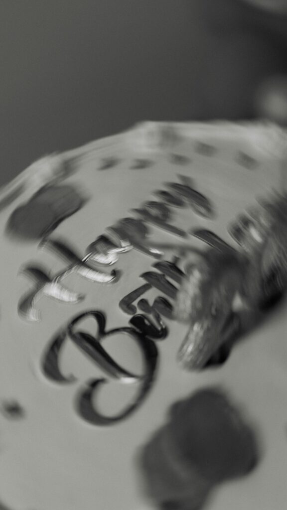 Blurred Happy Birthday Greeting Card Artistic Phone Wallpaper