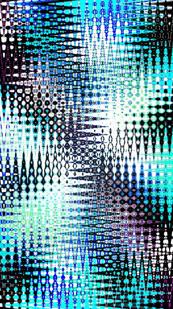 Abstract Blue and Black Digital Glitch Pattern Mobile Wallpaper