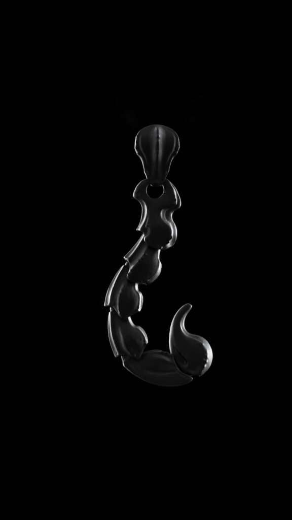 Mystic Scorpio Zodiac Tail Symbol Dark Aesthetic 4K Mobile Wallpaper