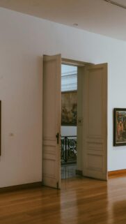 Elegant Art Gallery Open Doorway Interior Aesthetic Phone Wallpaper