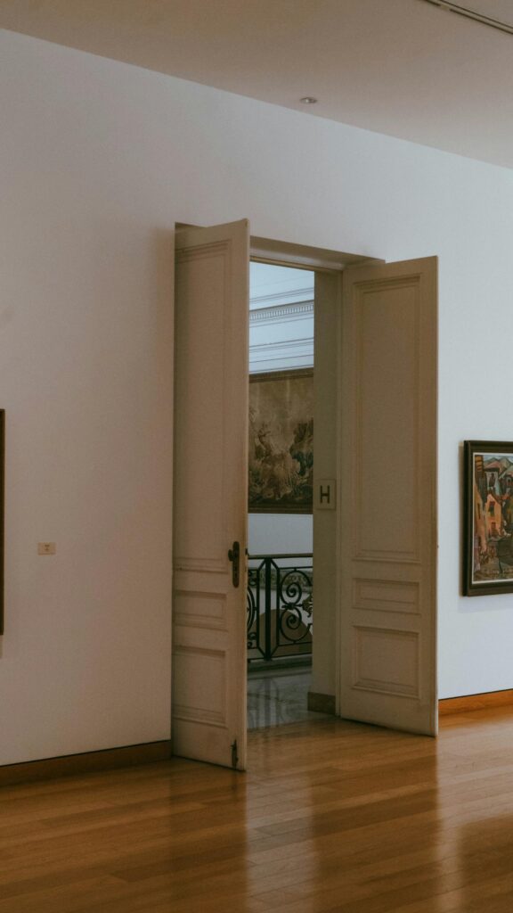 Elegant Art Gallery Open Doorway Interior Aesthetic Phone Wallpaper
