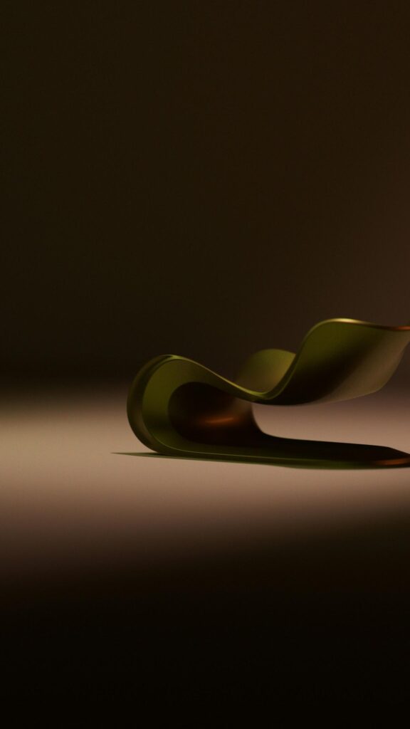 Minimalist Golden Abstract Wave Design Mobile Background Wallpaper