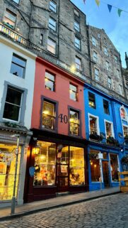 Charming Colorful Edinburgh Streets of Scotland Phone Wallpaper